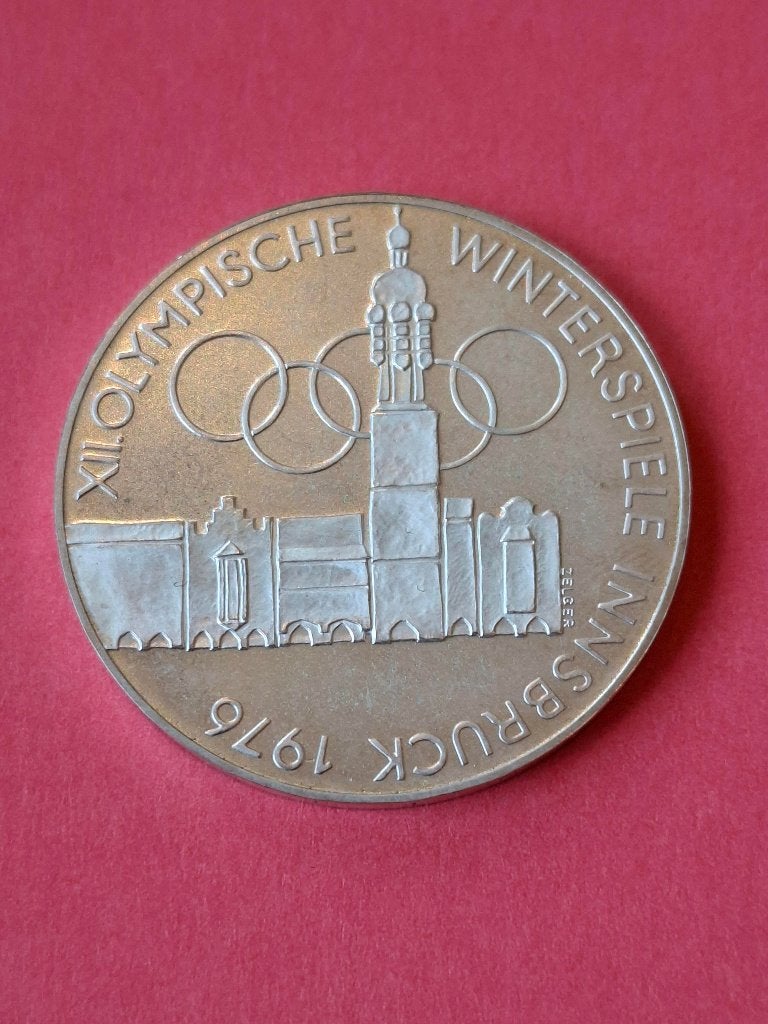 1976 Oostenrijk 100 schilling Ag Proof OS Innsbruck ringen, Verzenden, Oostenrijk, Losse munt, Zilver