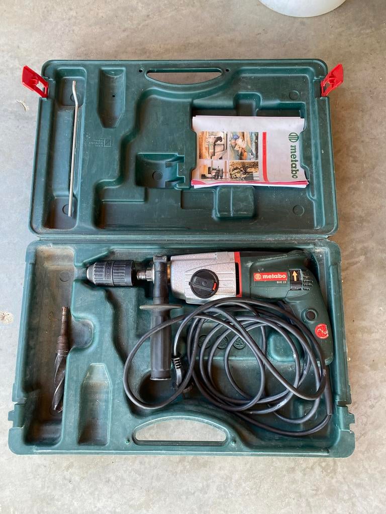 Metabo boorhamer BHE 22, Doe-het-zelf en Verbouw, Gereedschap | Boormachines, Ophalen, Gebruikt, Boor- en/of Breekhamer, Variabele snelheid