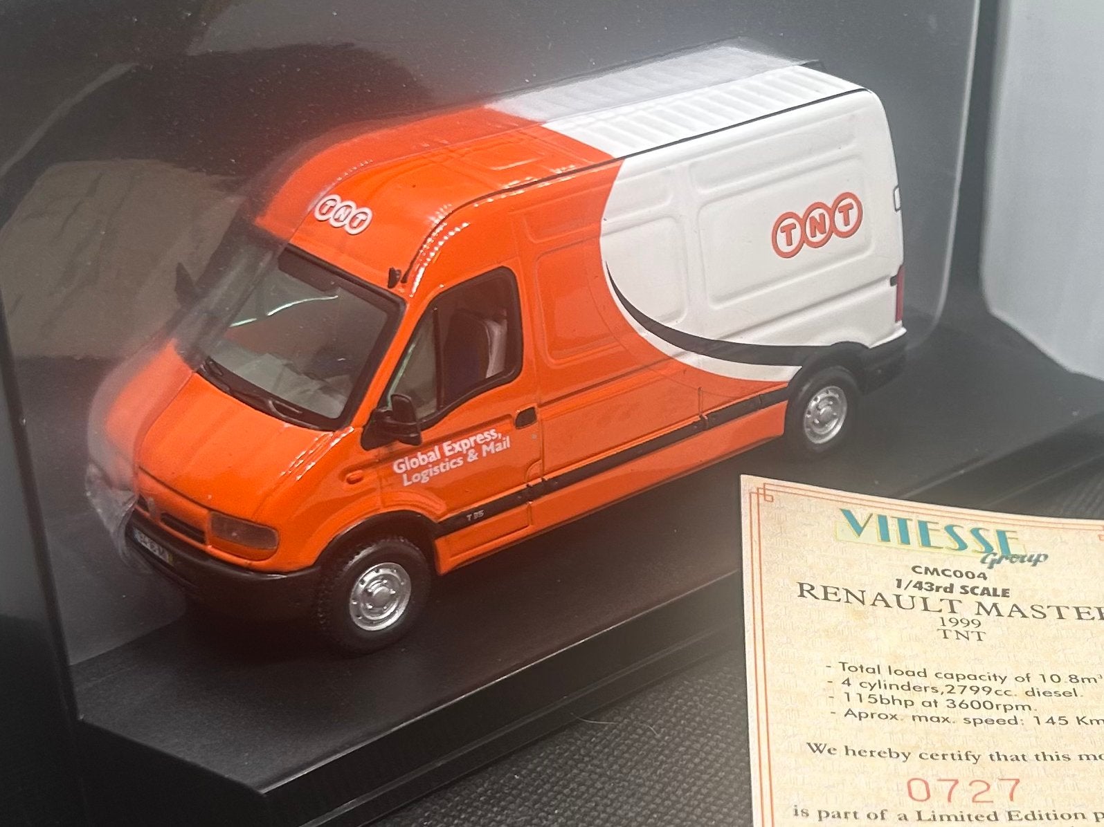 Vitesse Renault Master TNT 1:43 OVP, Hobby en Vrije tijd, Modelauto's | 1:43, Verzenden, Zo goed als nieuw, Auto, Overige merken