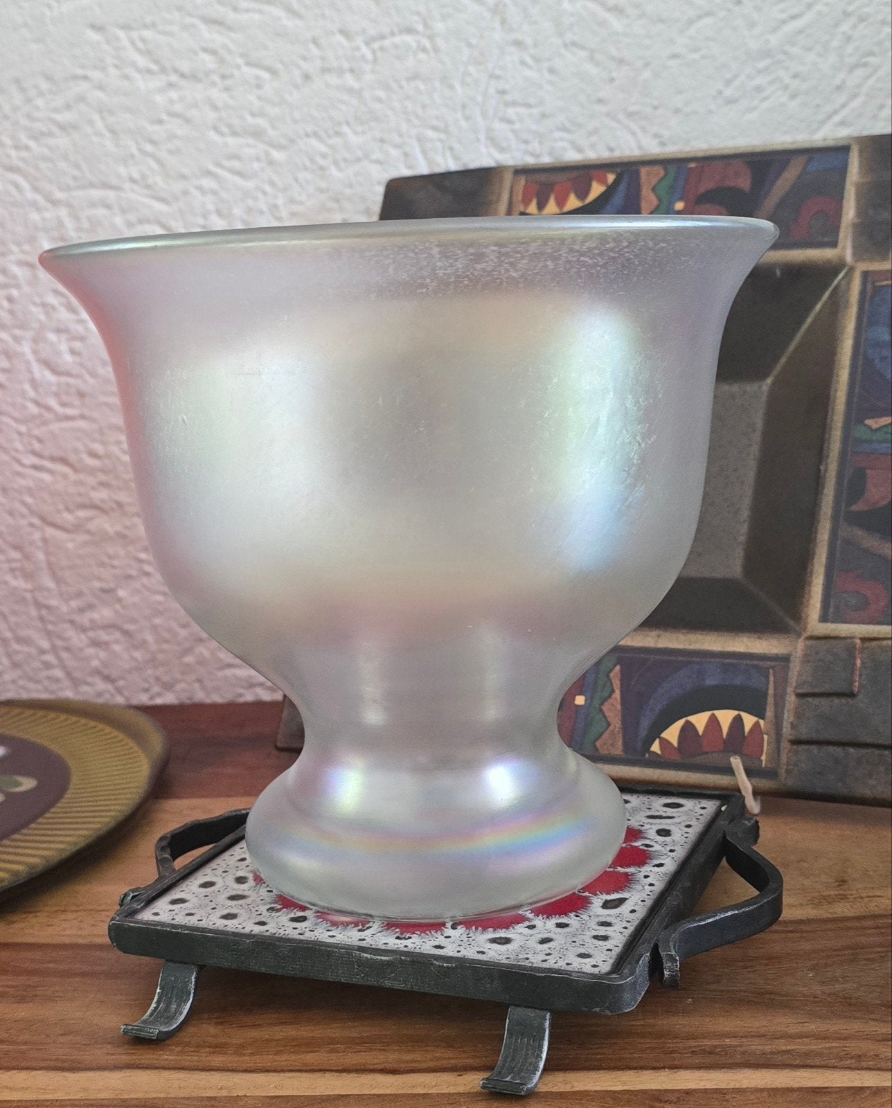 Eisch Glazen Coupe / Centerpiece op Voet – Gesigneerd –, Antiek en Kunst, Antiek | Glas en Kristal, Ophalen of Verzenden