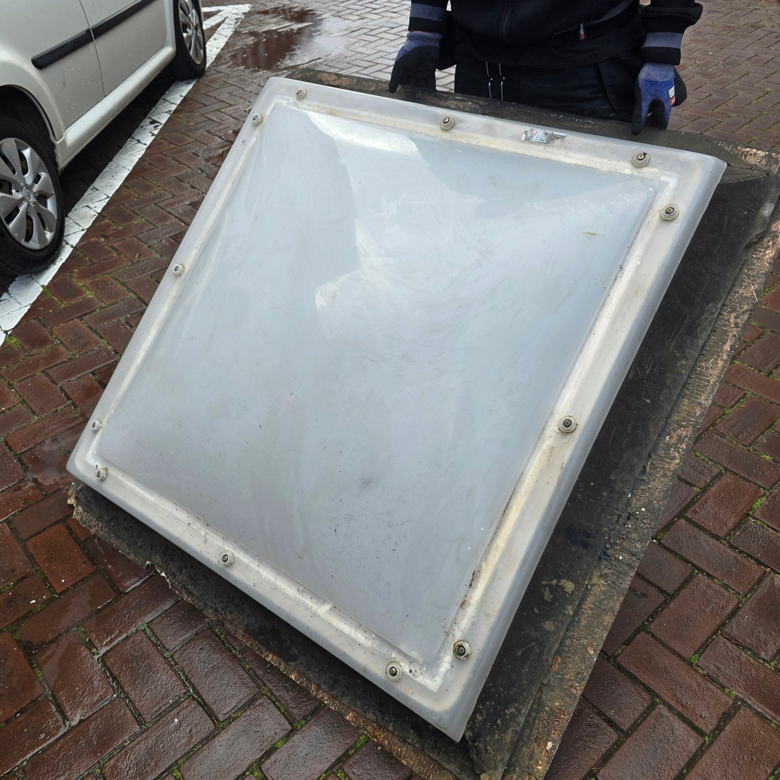 Lichtkoepel 90x90 cm inclusief opstand, Ophalen