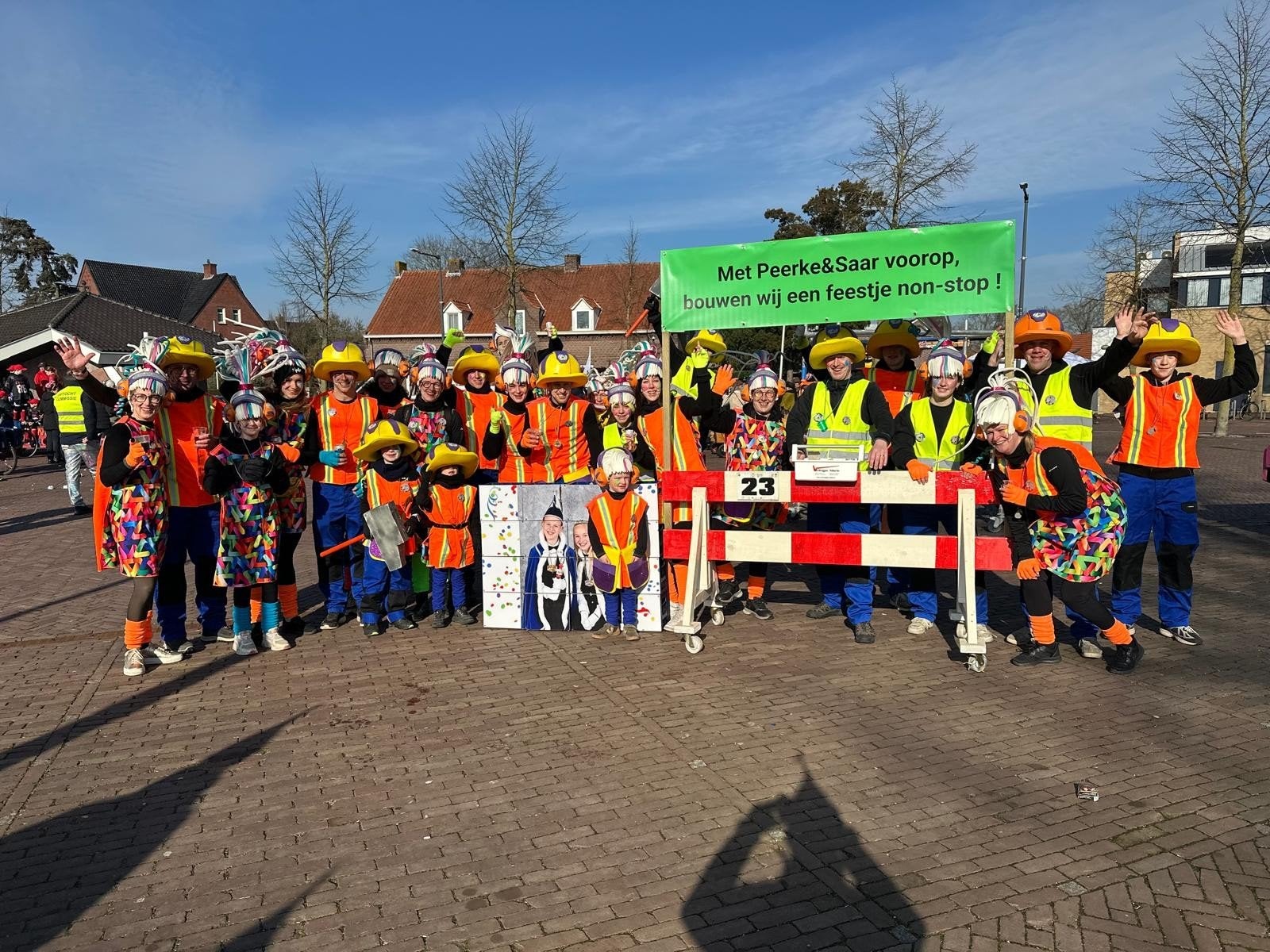 Carnavalskleding Bouwvakker / Wegwerker Kostuum, Hobby en Vrije tijd, Ophalen of Verzenden, Gebruikt, Kostuum, Carnaval