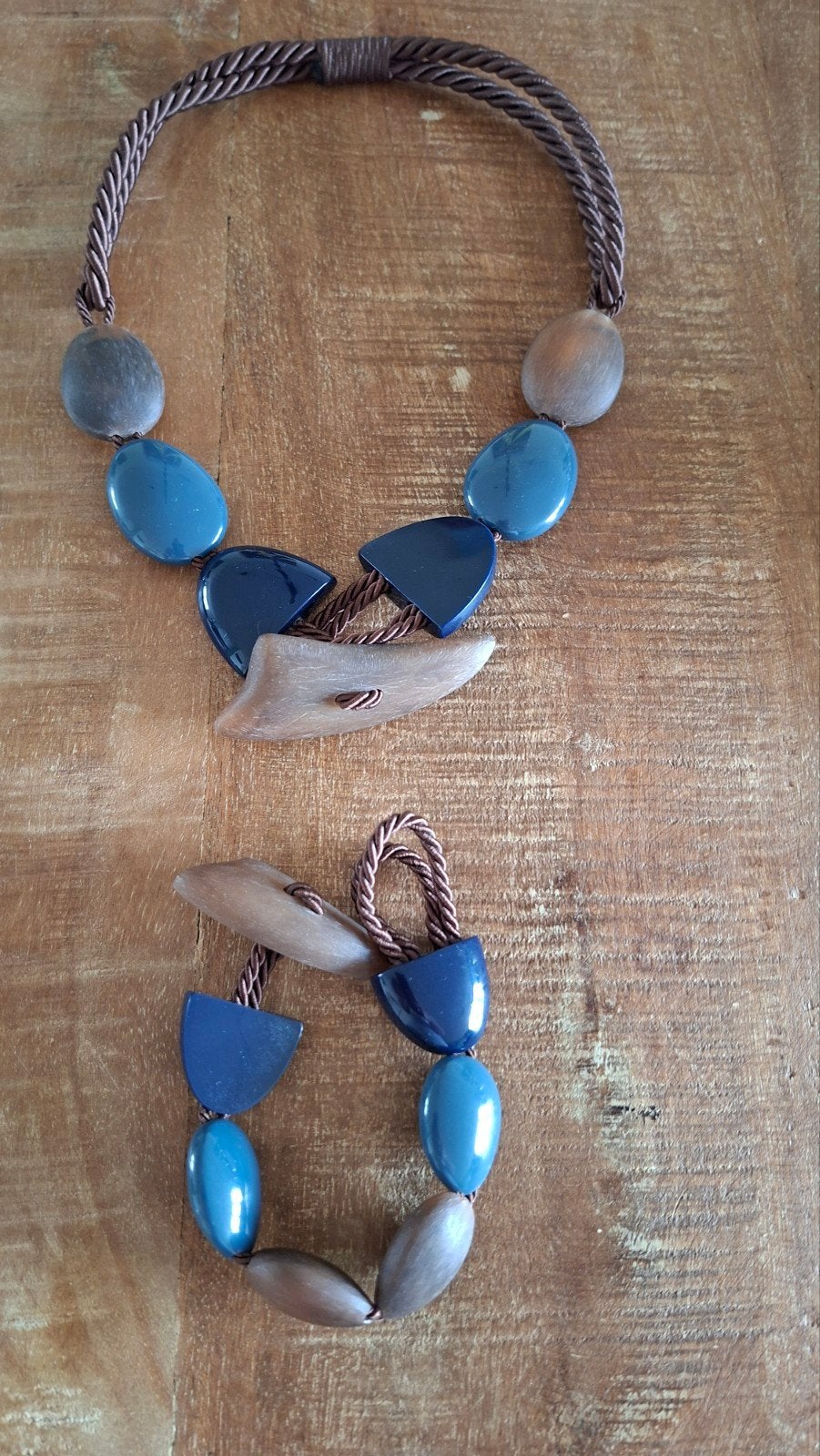 Zsiska set -  ketting en armband, Ophalen of Verzenden, Zo goed als nieuw, Overige kleuren, Overige materialen