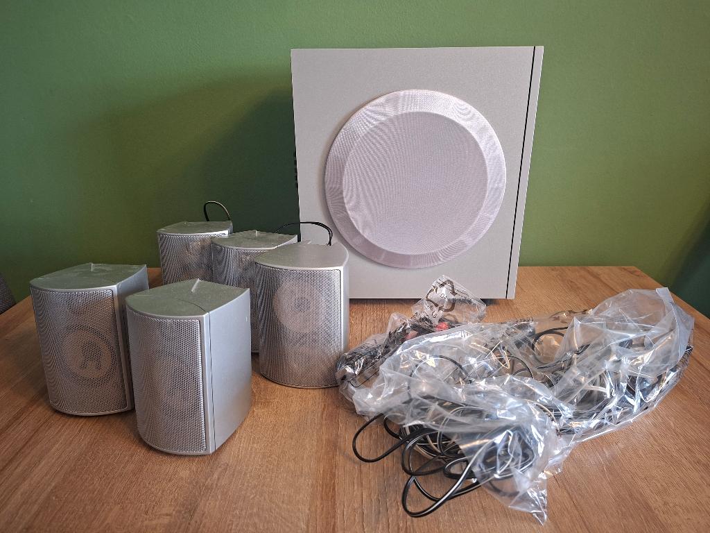 5.1 Home Cinema Systeem AV-2020D met alle bekabeling, Audio, Tv en Foto, Home Cinema-sets, Gebruikt, 70 watt of meer, 5.1-systeem