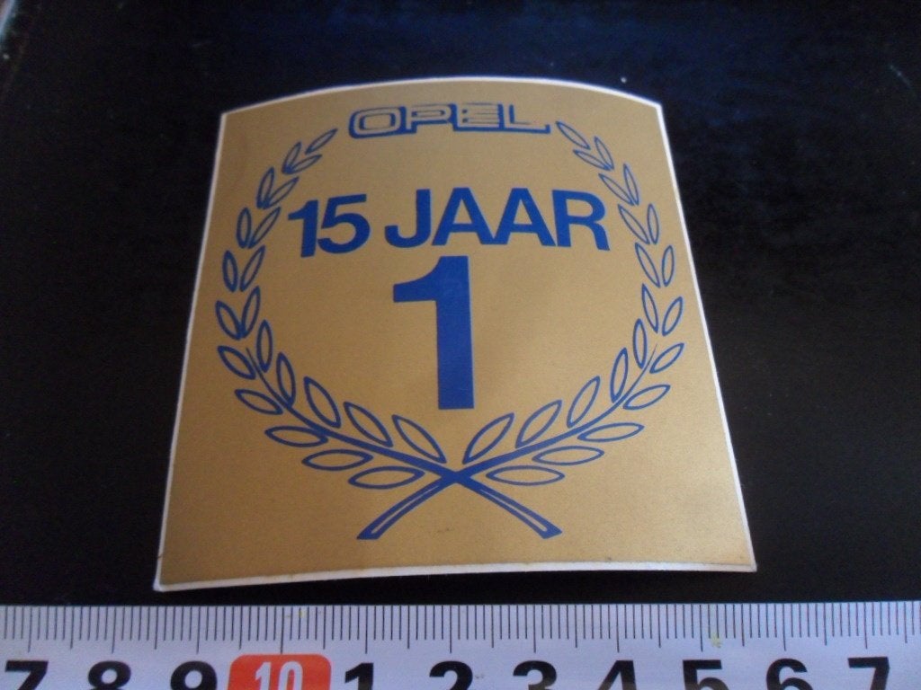 sticker opel 15 jaar #1, Ophalen, Zo goed als nieuw