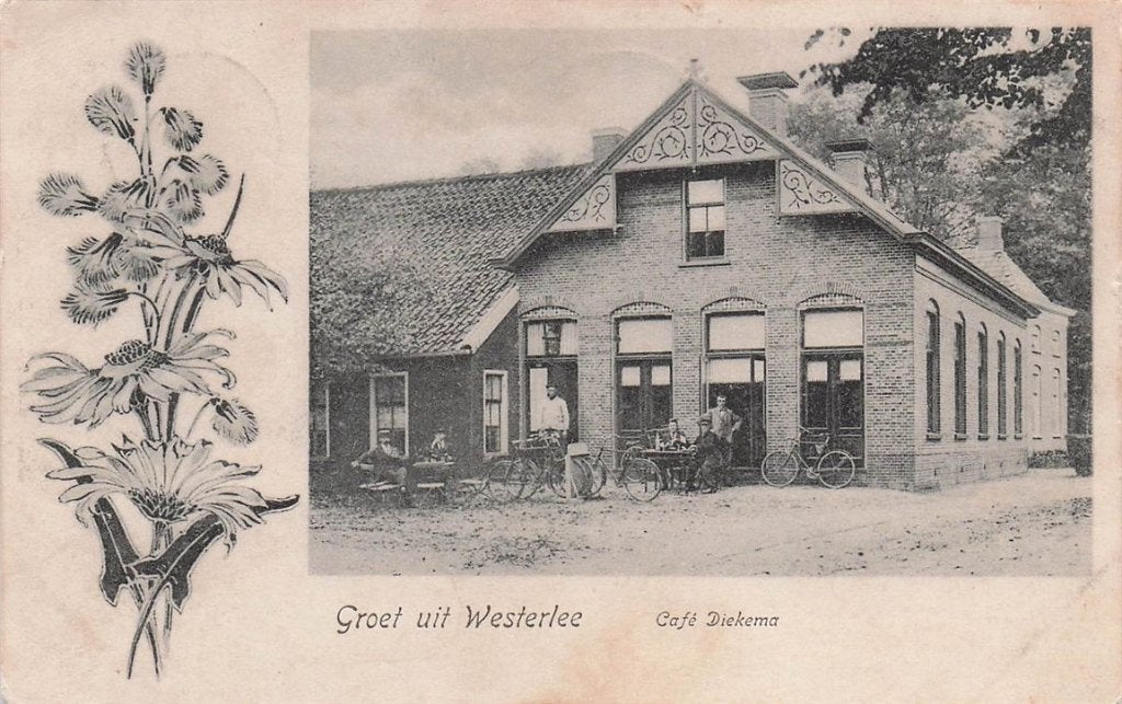 702-377-035 Groet Uit Westerlee Cafe Diekema, Verzenden, Voor 1920, Groningen
