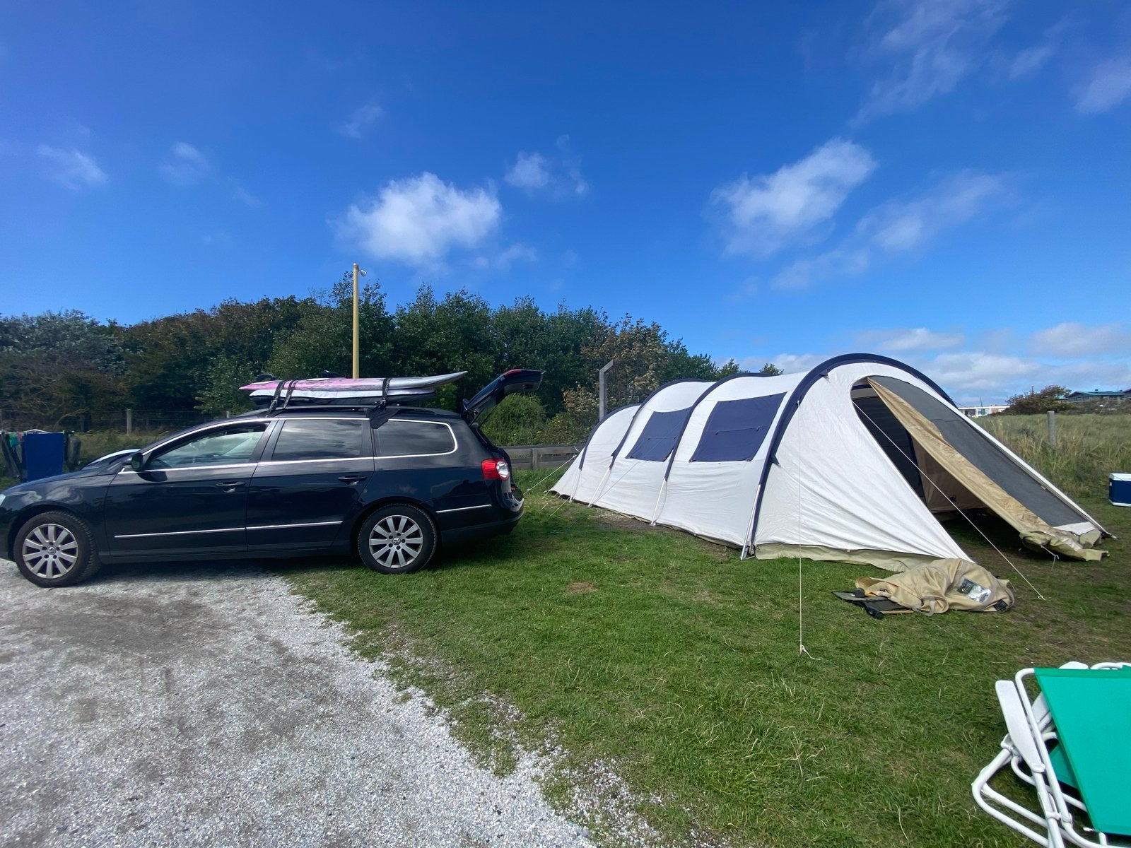 Ruime 6-persoons katoenen tunneltent - brixen 6 -Gebruikt, Caravans en Kamperen, Tenten, Ophalen, Gebruikt, Tot en met 6