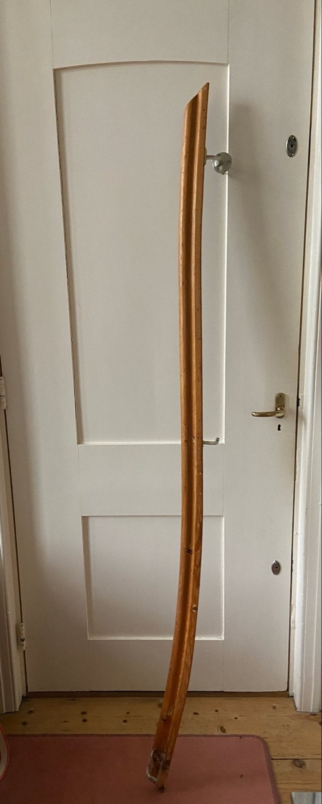 Gedraaide trapleuning uit grachtenpand Amsterdam, Doe-het-zelf en Verbouw, Hout en Planken, Ophalen, Gebruikt, Overige typen, 200 tot 250 cm