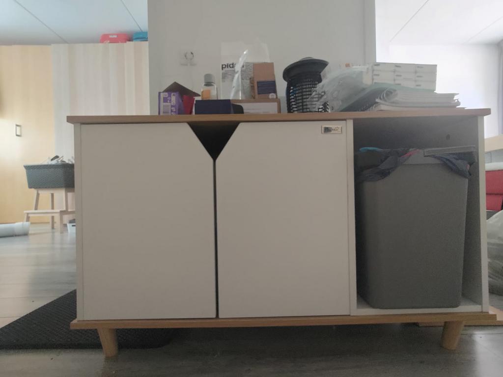 Kattenbak huisje/kast, Ophalen, Zo goed als nieuw