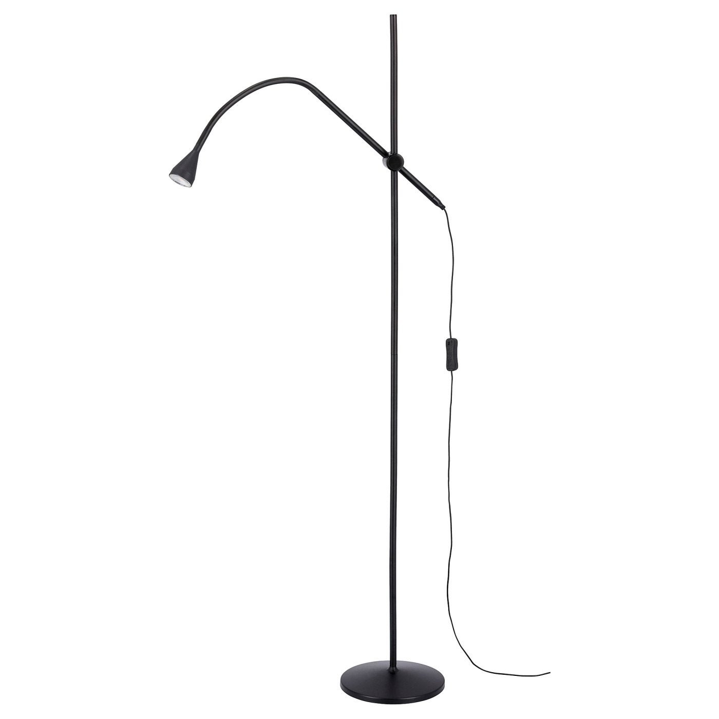 Vloerlamp ikea zwart, Huis en Inrichting, Lampen | Vloerlampen, Ophalen, Gebruikt, 150 tot 200 cm