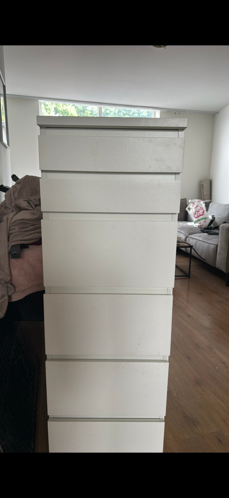 IKEA MALM ladekast wit met 6 lades, Ophalen, 5 laden of meer, 50 tot 100 cm, Zo goed als nieuw