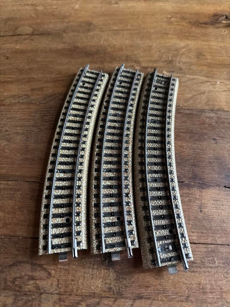 Märklin C-rail 5206 gebogen rails (3 stuks), Wisselstroom, Gebruikt, Rails, Ophalen of Verzenden