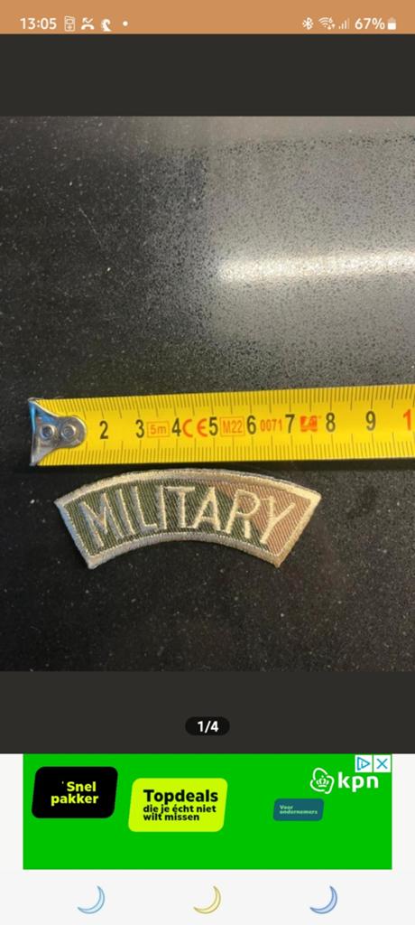 Embleem Vk, Verzamelen, Militaria | Algemeen, Ophalen of Verzenden, Landmacht, Nederland, Embleem of Badge