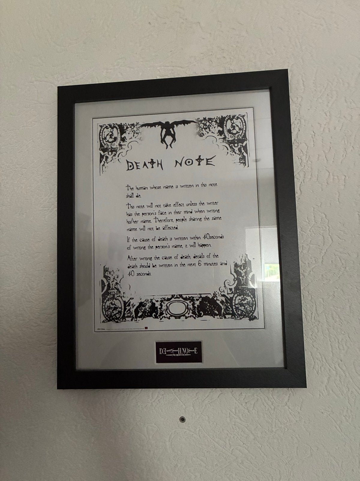 Death Note ingelijste poster - Anime decoratie, Ophalen, Gebruikt