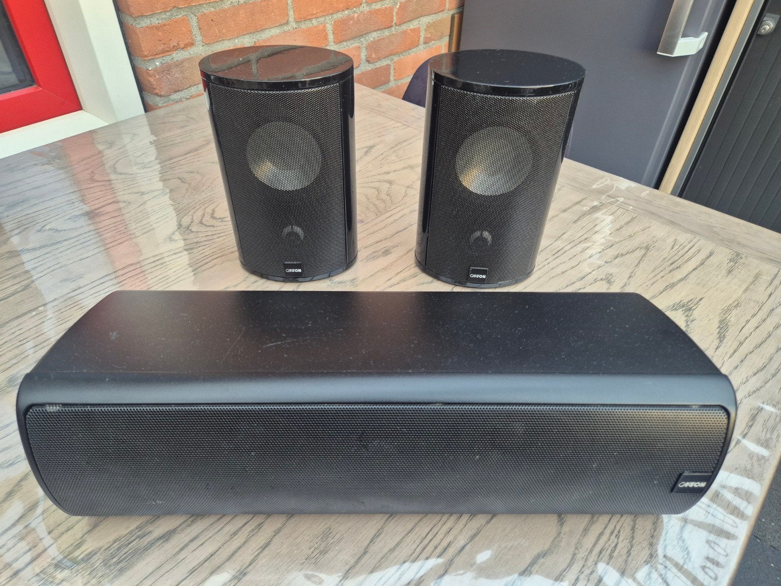 Canton AV 700 centerspeaker & 2x CD 220 frontspeakers, Audio, Tv en Foto, Gebruikt, 60 tot 120 watt, Surroundset, Geschikt voor surround/home cinema