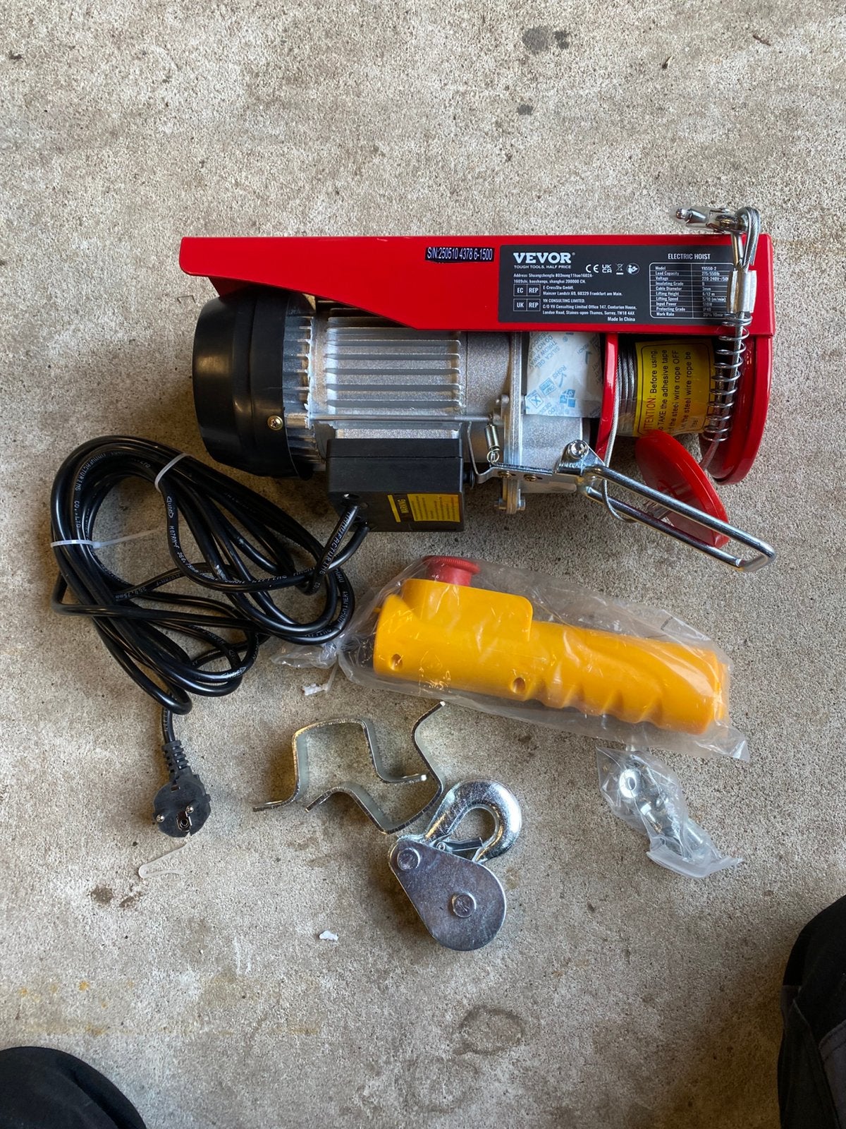 Electrische takel, Ophalen of Verzenden, Nieuw, Elektrisch