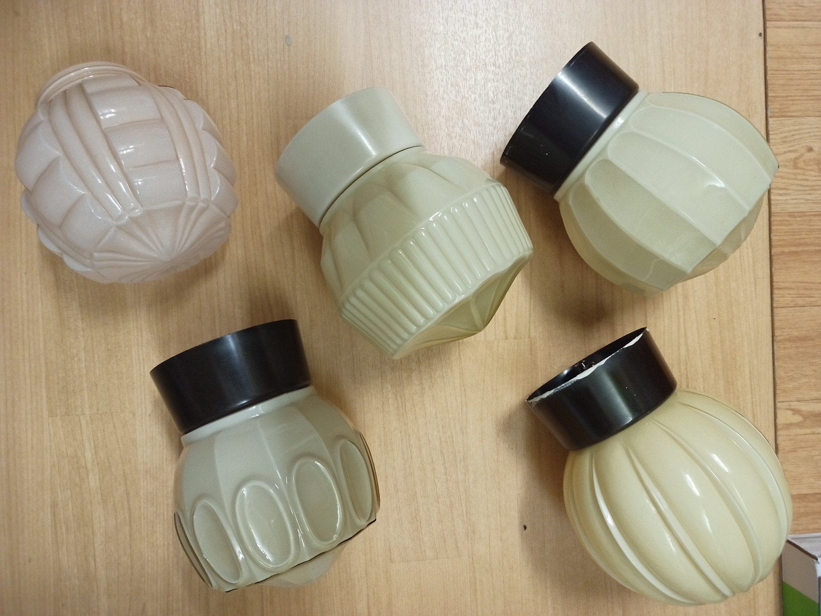 14 originele jaren '30 Art Deco THABUR plafonnières, Ophalen of Verzenden