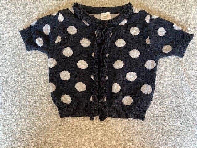 schattig vestje 68 DIRKJE donkerblauw,witte noppen,ruchjes, Kinderen en Baby's, Babykleding | Maat 68, Dirkje, Ophalen of Verzenden