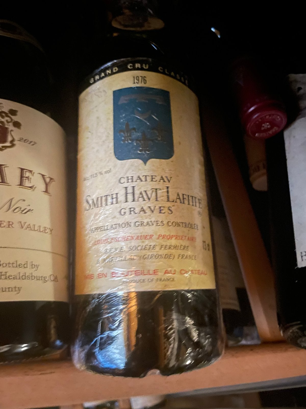 Château Smith Haut Lafitte Grand Cru Classé 1976, 50 jaar., Gebruikt, Frankrijk, Ophalen of Verzenden, Rode wijn