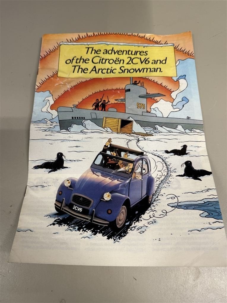 kuifje - Citroen 2cv6 Tintin Arctic Snowman brochure K2040 D, Eén comic, Ophalen of Verzenden, Gelezen, Amerika