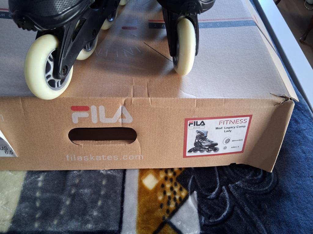 Fila Legacy Comp Lady Black/Light Blue Inline Skates, Ophalen