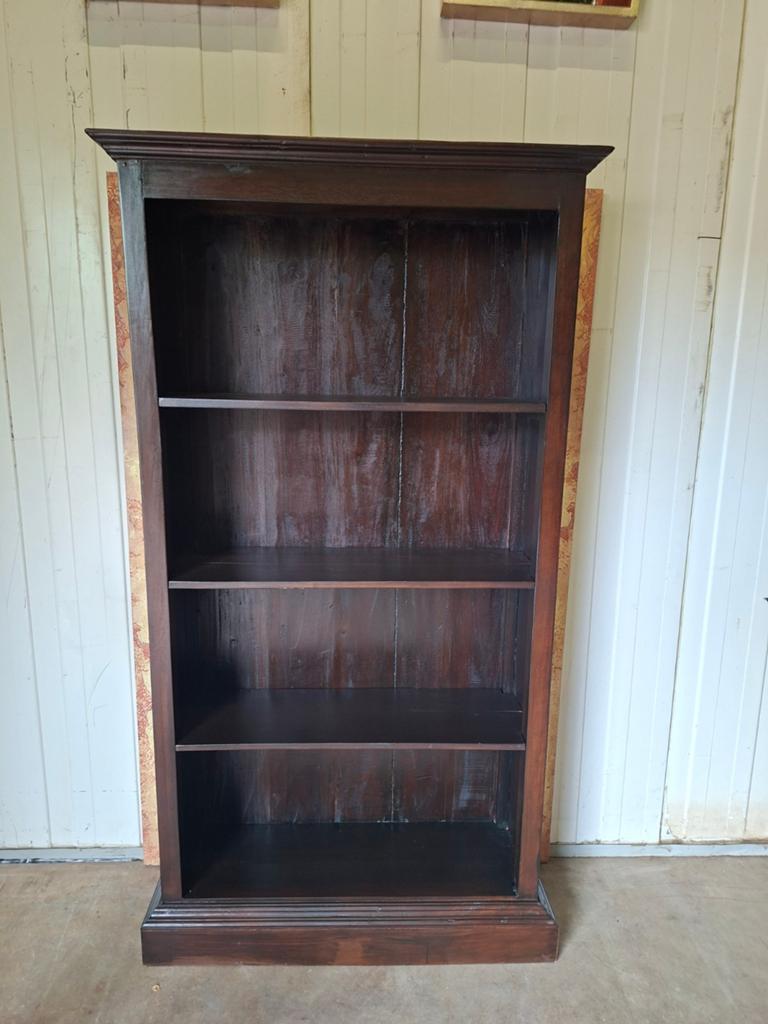 Koloniaal teakhouten boekenkast afm: 98x34m en 180cm hoog., Ophalen of Verzenden, 25 tot 50 cm, 150 tot 200 cm