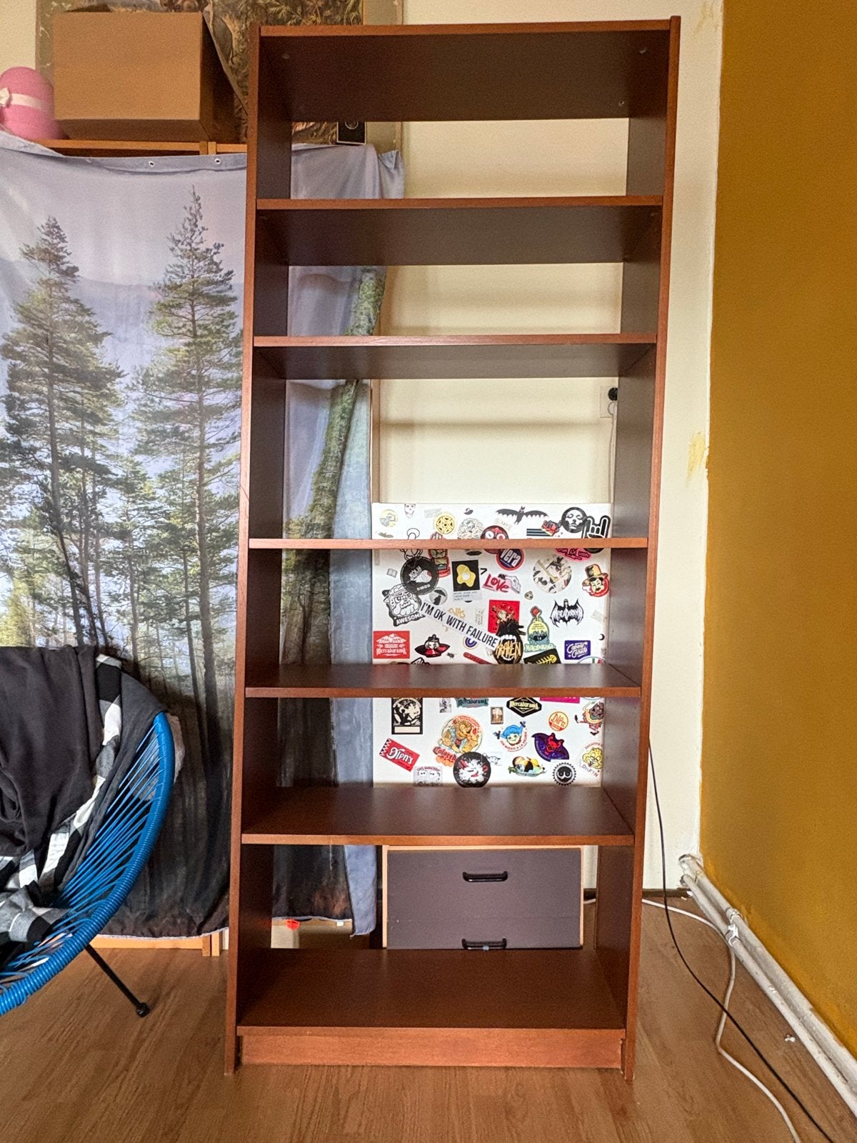 Houten billy Boekenkast met verstelbare planken, Met plank(en), Minder dan 50 cm, Gebruikt, 200 cm of meer
