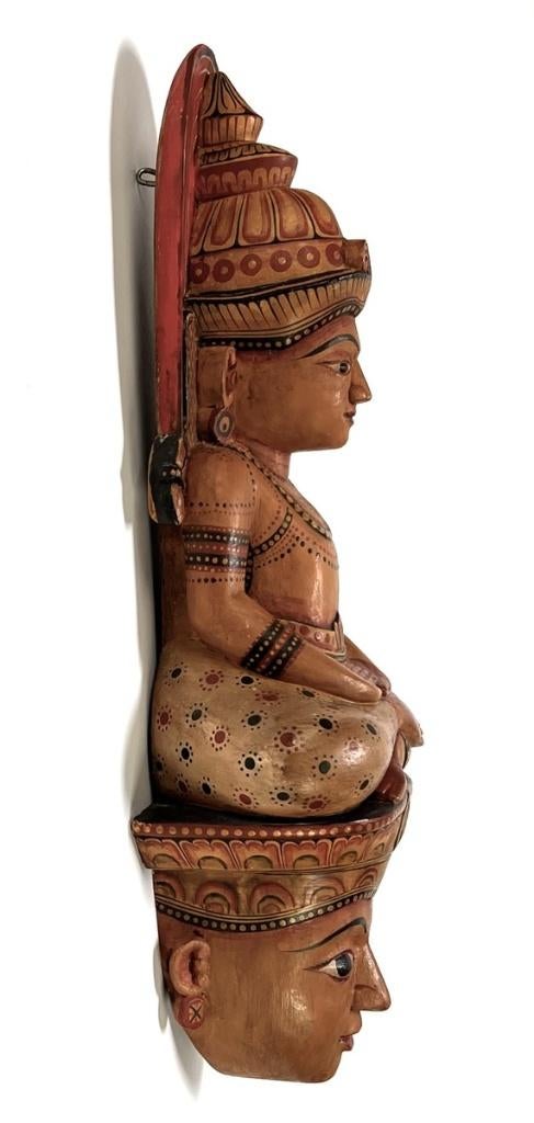 1088. Houten Kolam masker, Tilaka - Sri Lanka, 20e eeuw, Antiek en Kunst, Ophalen of Verzenden