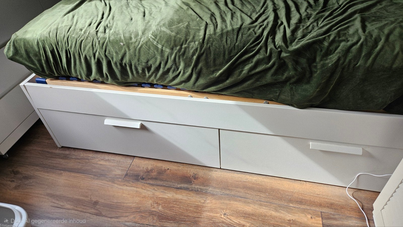 Ikea Brimnes bed 140x200 met elektrische lattenbodems, Ophalen, Overige materialen, Verstelbaar, Wit