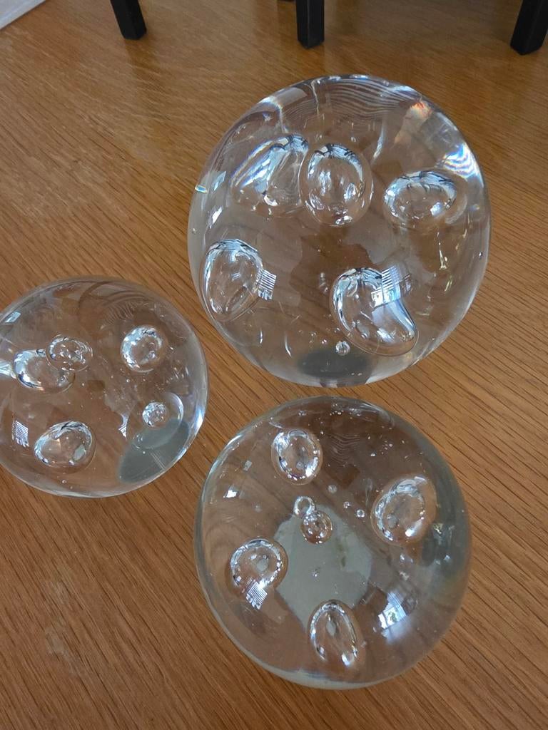 Glasbollen "Press Papiêr" - 3 stuks, Ophalen of Verzenden