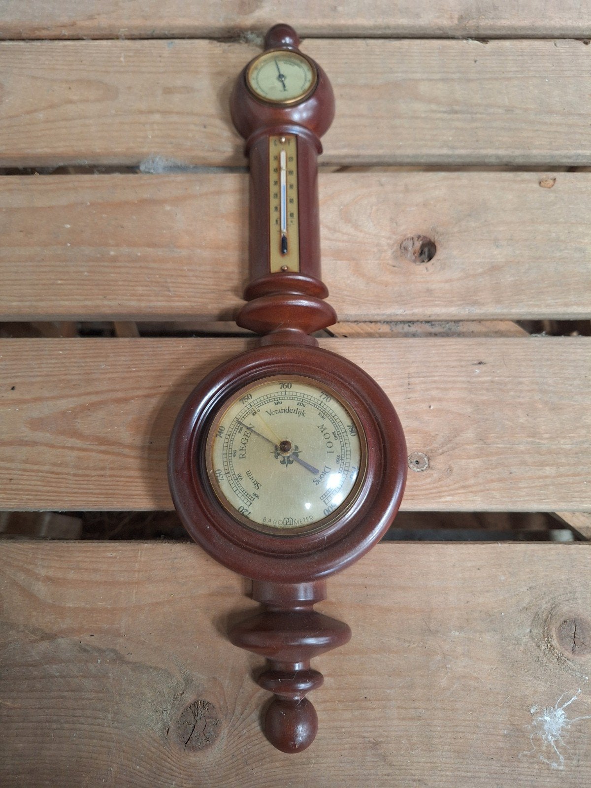 Weerstation met Barometer, Thermometer en Hygrometer, Ophalen, Zo goed als nieuw, Weerstation