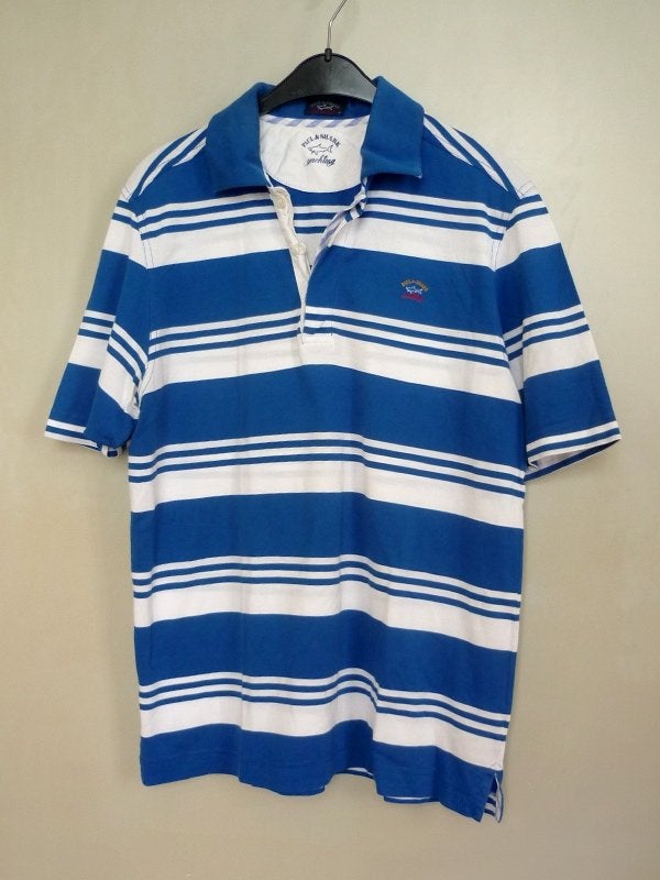 Paul & Shark polo, blauw-wit, zeer goede staat, maat M, Ophalen of Verzenden, Zo goed als nieuw, Paul & Shark, Maat 48/50 (M)
