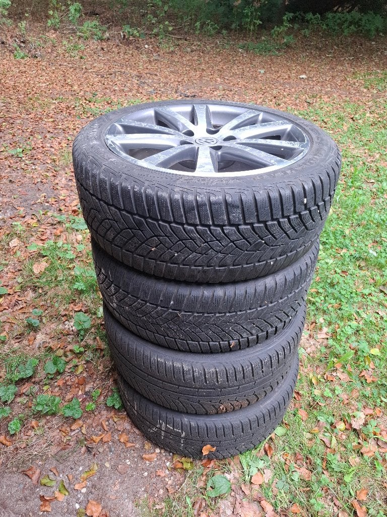 Winterband met velg volkswagen 195/65 R15, Ophalen, Gebruikt, 15 inch, Banden en Velgen