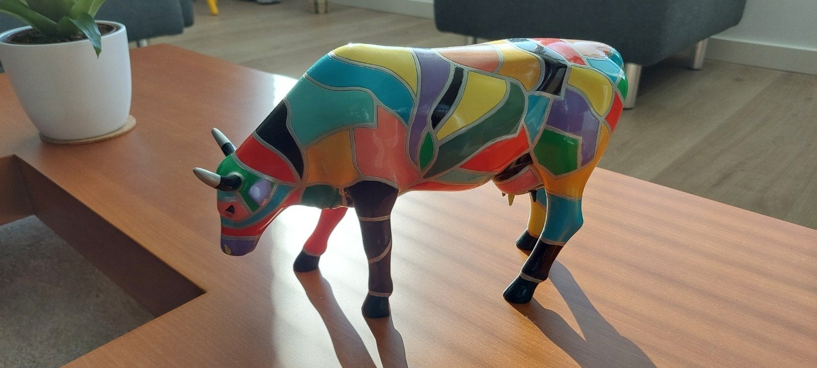 Cow parade koe, Ophalen of Verzenden, Object, Meerkleurig, Steen/keramiek