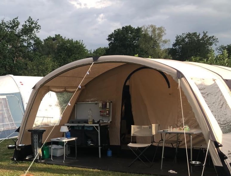 Obelink Miami 6 persoons katoenen tent opblaastent, Ophalen, Gebruikt, Tot en met 6