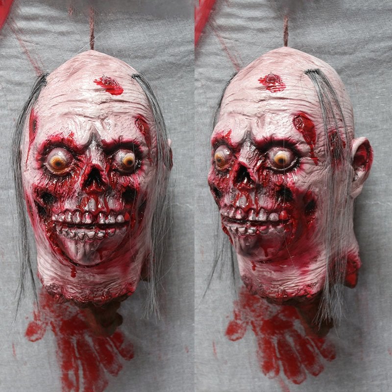 Afgehakt Hoofd 5 Horror Film Prop Eng Halloween Bloed, Verzenden, Nieuw, Feestartikel, Halloween of Griezel