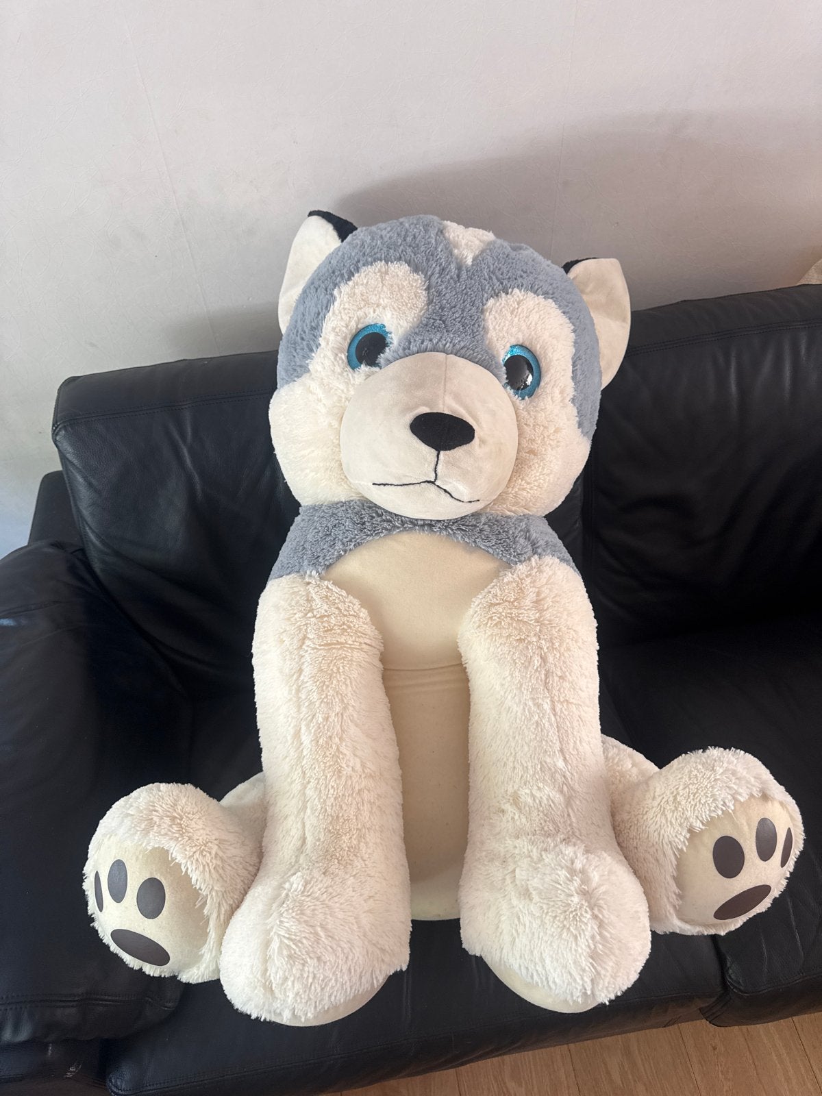 Grote Husky Knuffel - Zo Goed als Nieuw, Ophalen, Overige merken, Overige karakters, Grijs
