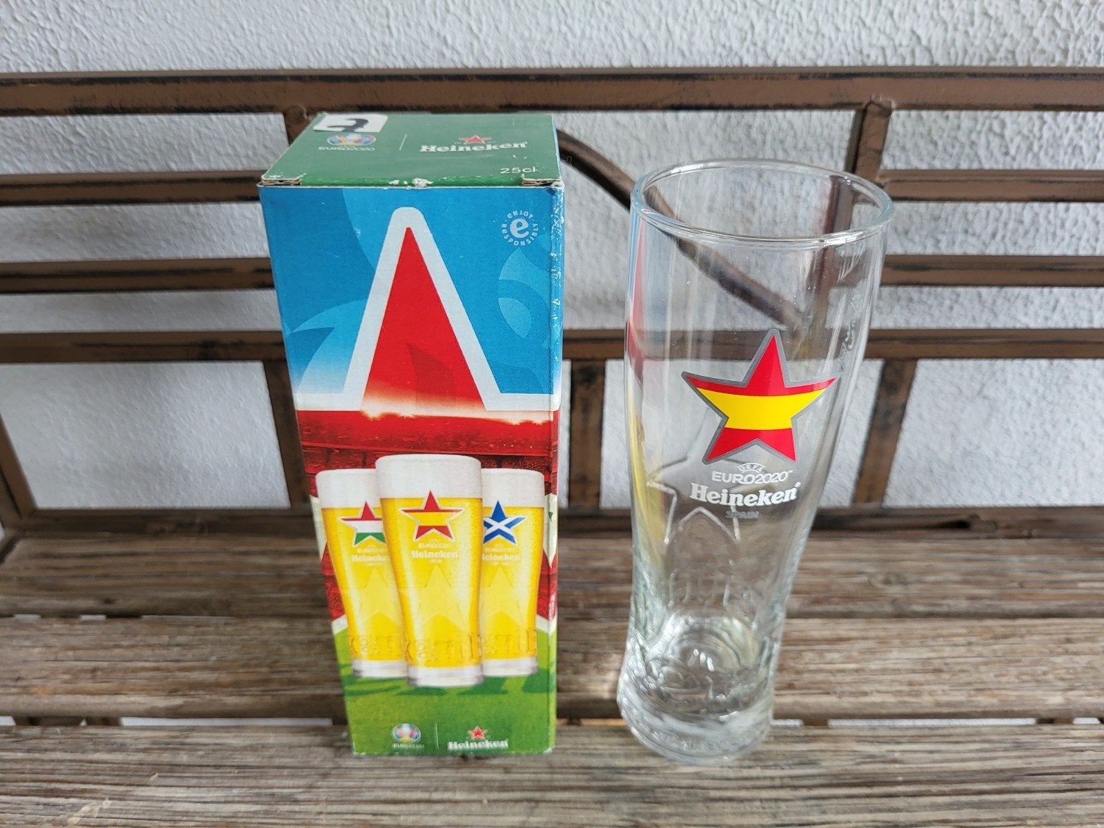 Heineken EURO 2020 Spanje bierglas - Nieuw in doos, Ophalen, Nieuw