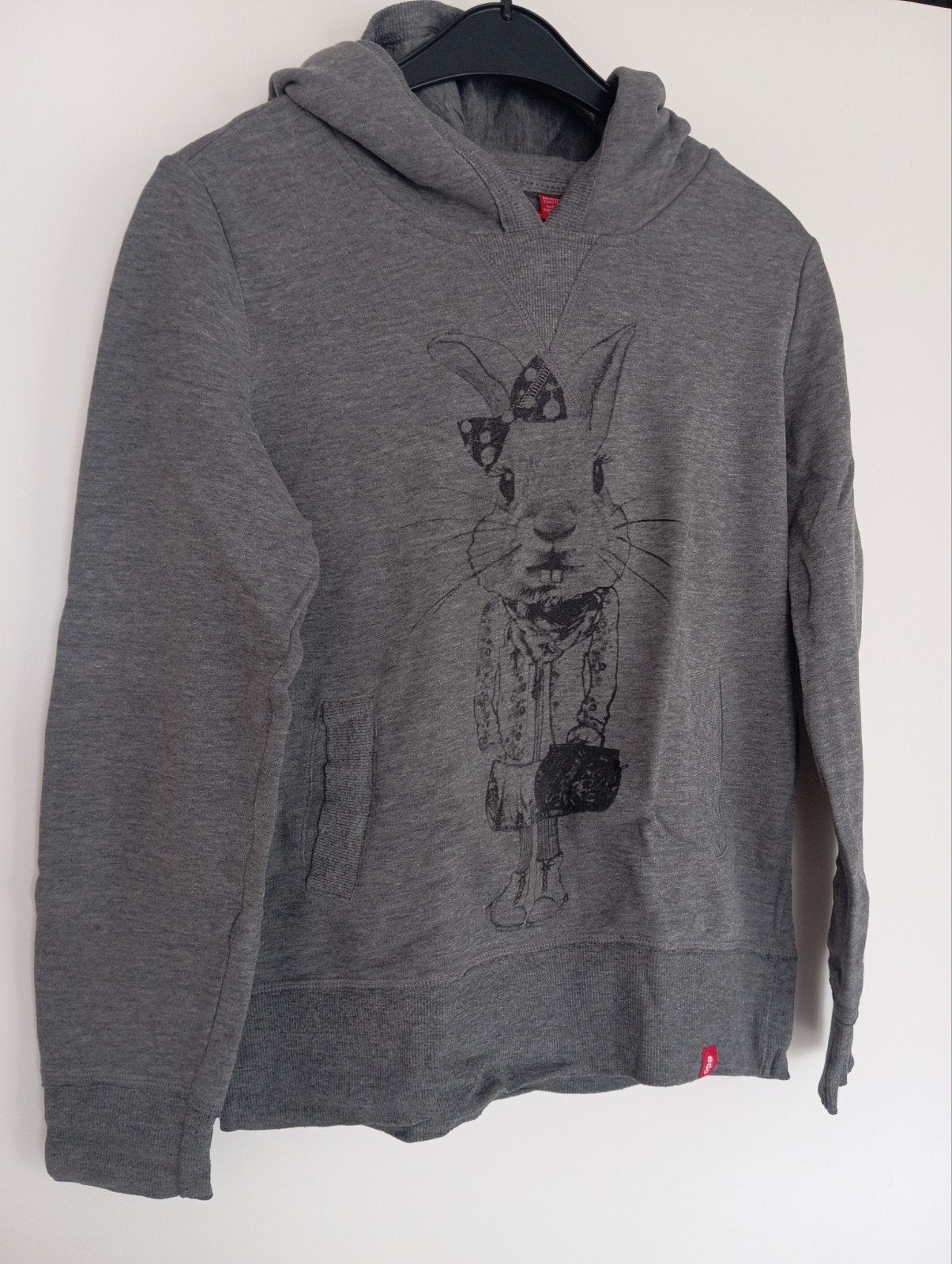 EDC Esprit Grijze Hoodie met Konijnprint - Maat S, EDC Esprit, Ophalen of Verzenden, Maat 36 (S), Grijs