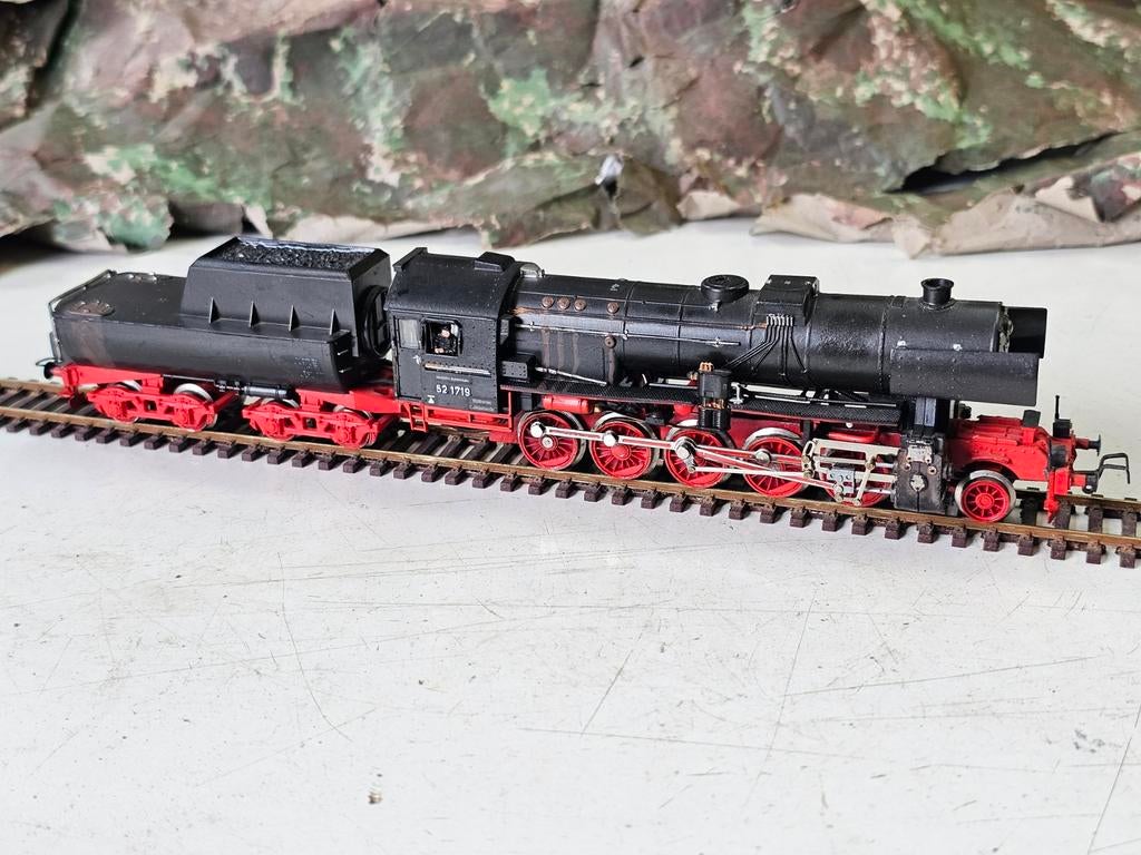 Modeltrein Ho kleinbahn Br-52 stoomlokomotief, Gebruikt, Ophalen of Verzenden, Liliput, Gelijkstroom