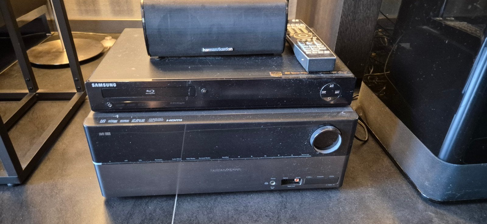 Harman Kardon 5.1 Set (AVR 255 + HKTS 11) + Samsung BR, Gebruikt, Blu-ray-speler, 5.1-systeem, Ophalen