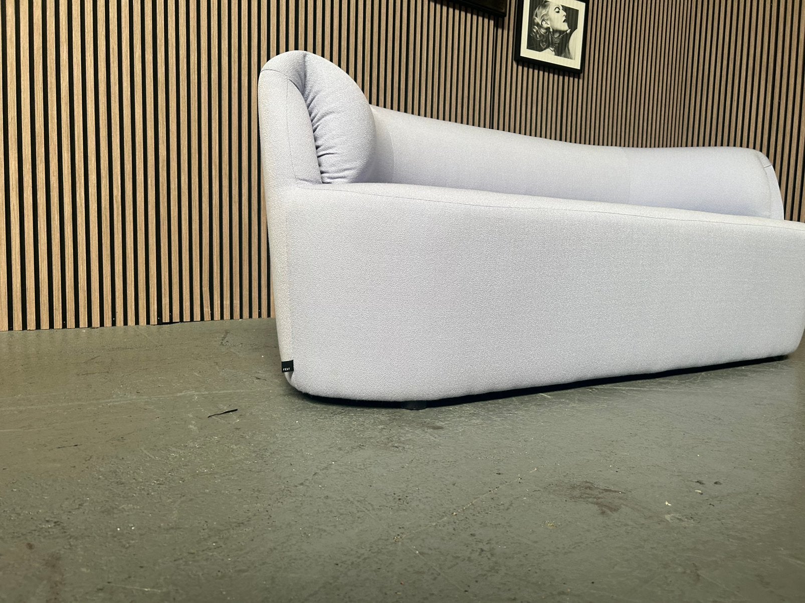 GRATIS LEVERING FEST Amsterdam Bank Blauw 200X90 SHOWMODEL, 75 tot 100 cm, Ophalen of Verzenden, Rechte bank, Stof