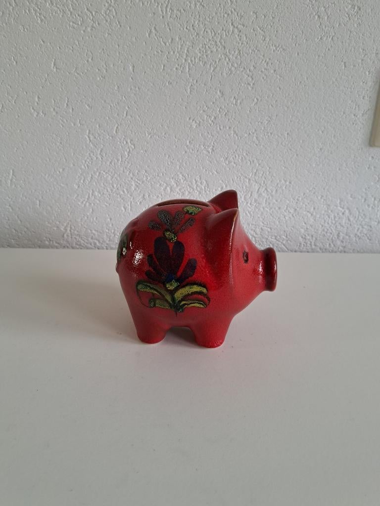 Scheurich vintage spaarvarken met sleuteltje, Verzamelen, Spaarpotten, Ophalen of Verzenden, Zo goed als nieuw, Steen, Aardewerk of Keramiek