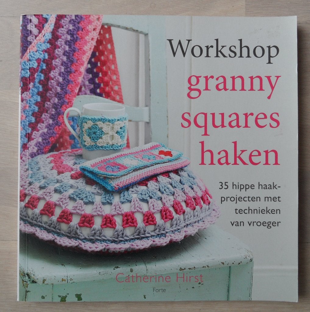 boek Workshop granny squares haken zie foto's, Ophalen of Verzenden, Nieuw, Haken, Patroon of Boek