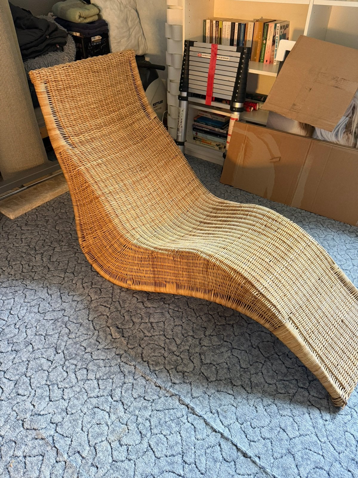 Ikea ligstoel Karlskrona van Karl Malmvall, Tuin en Terras, Ophalen, Gebruikt, Rotan