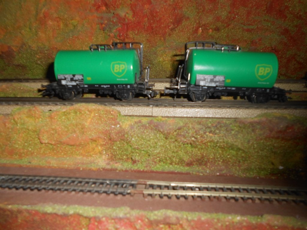 Märklin 4644 BP ketelwagons met nieuw LOGO van BP, Wisselstroom, Treinset, Ophalen of Verzenden, Zo goed als nieuw