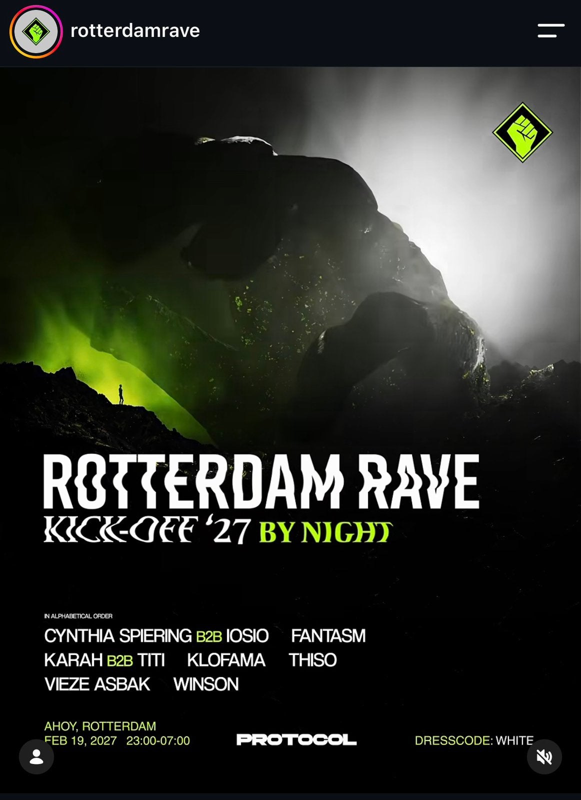 By Night - Rotterdam Rave - Kick-Off 2027 'PROTOCOL, Tickets en Kaartjes, Eén persoon