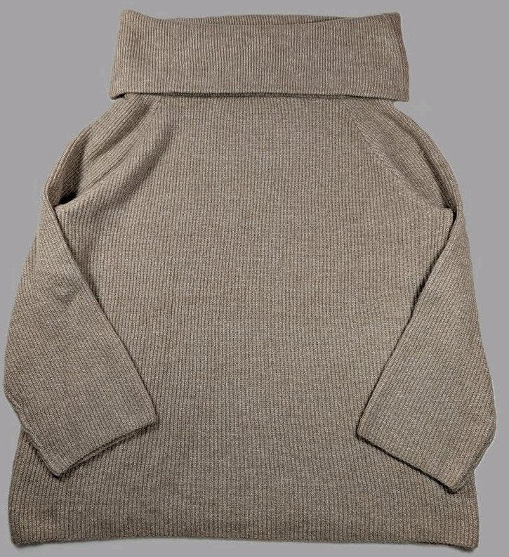 H&M | gebreide coltrui | maat XL | beige / zandkleur met wol, H&M, Beige, Maat 46/48 (XL) of groter, Ophalen of Verzenden