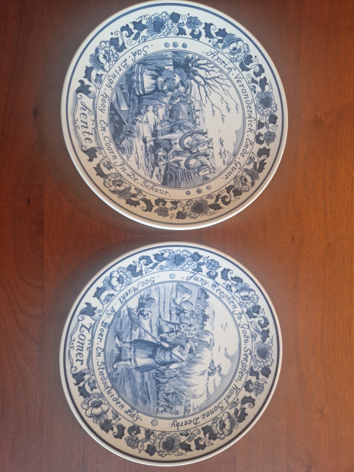 2 Royal Goedewaagen Blauw Delfts wandborden, Antiek en Kunst, Antiek | Wandborden en Tegels, Ophalen