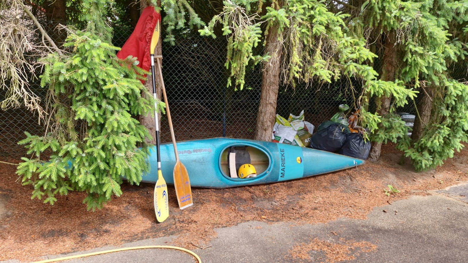 Double Dutch Kano polyester slalombootje, Watersport en Boten, Kajaks, Gebruikt, 1-persoons, Ophalen